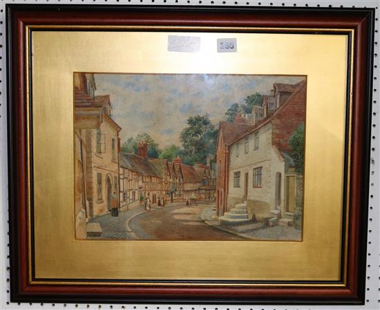 Watercolour by T C Barfield, signed and dated 1895